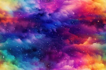 colorful cosmic space background with stars and nebula
