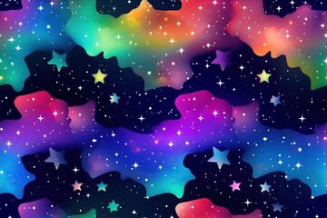 Wall Mural - Colorful Cosmic space background with stars and nebula