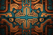 Abstract patterns background inspired by Inka architecture and art, wallpaper banner