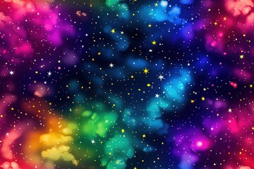 Wall Mural - Colorful Cosmic space background with stars and nebula