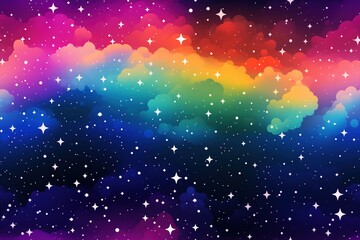 Wall Mural - Colorful Cosmic space background with stars and nebula