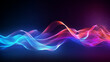 light wavy flowing background. technology, digital, communication, 5G, science, music concept. 