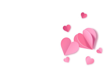 Sticker - Valentine paper hearts decoration