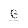 ATS logo. A T S design. White ATS letter. ATS, A T S letter logo design. Initial letter ATS linked circle uppercase monogram logo R letter logo vector design. 