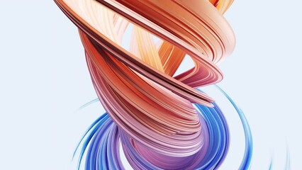 Poster - Flowing curve lines background, 3d rendering.