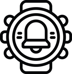 Poster - smart pedometer icon outline vector. tracking activity wristband. monitoring body movement
