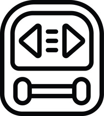 Poster - pedometer gadget icon outline vector. body movement tracker. measure walking steps