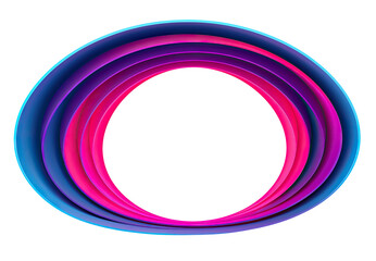 Wall Mural - Blue and violet circle spiral isolated on transparent background