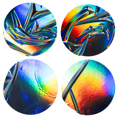 Holographic circle stickers