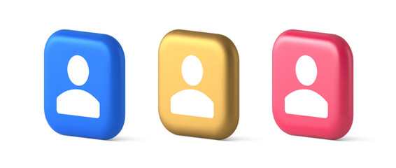Poster - contact staff call button corporate member communication chat internet service 3d icon