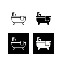 Sticker - Bathtub Vector Icon