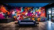 the essence of graffiti art, its bold and expressive colors adorning the walls with creativity and urban energy, telling a unique story through a visually striking visual language.