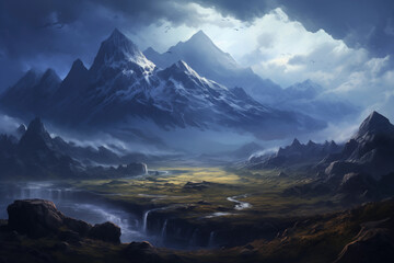 Wall Mural - Epic landscape in north