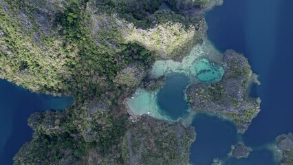 Wall Mural - aerial view of islands in the philippines