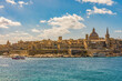 Skyline of Valletta city, capital of Malta 