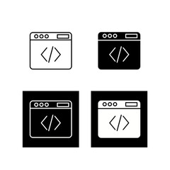 Canvas Print - Code Vector Icon