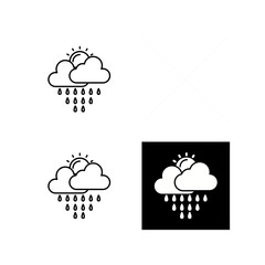 Sticker - Rain Vector Icon