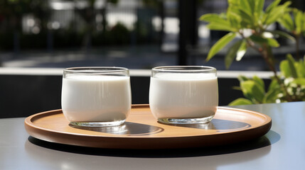 Sticker - glass of milk HD 8K wallpaper Stock Photographic Image 