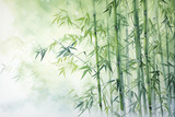 Fototapeta Sypialnia - watercolor bamboo tree.