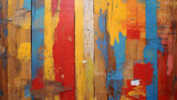 Fototapeta  - Vintage Palette - Old Colorful Wooden Planks Background Wallpaper