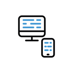 Responsive Icon vector stock illustration
