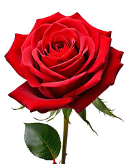 Wall Mural - Red rose isolated.