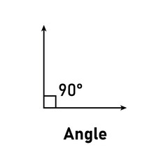 Wall Mural - Double ended corner arrow. Right angle 90 degree. Scientific resources for teachers and students.