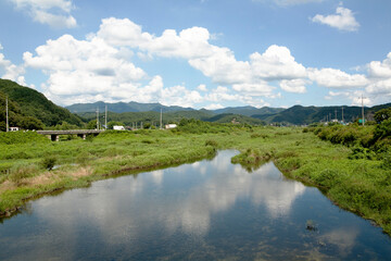 Poster - landscape with river