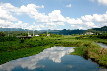 Sticker - landscape with river