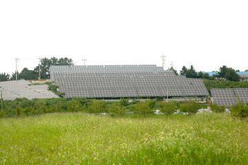 Sticker - solar panels on a farm