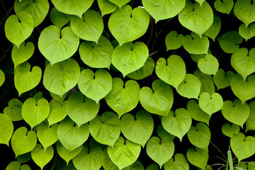 Canvas Print - heart-shaped morning glory leaves