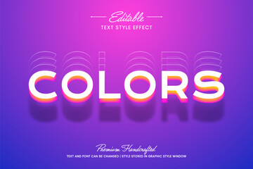 Poster - Colorful vector graphic style. Editable vector 3D text effect.
