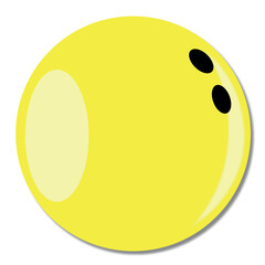 Canvas Print - Bright Yellow Bowling Ball