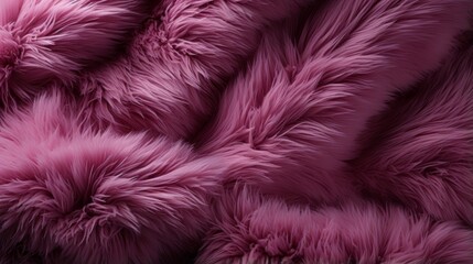 Canvas Print - A vibrant, luxurious magenta fur jacket that exudes femininity and adds a touch of playful sophistication to any outfit