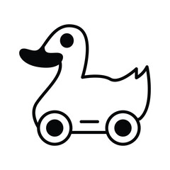 Wall Mural - Check this carefully designed icon of duck toy, children playthings