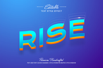 Poster - Shiny futuristic vector graphic style on gradient background. Editable vector 3D text effect.