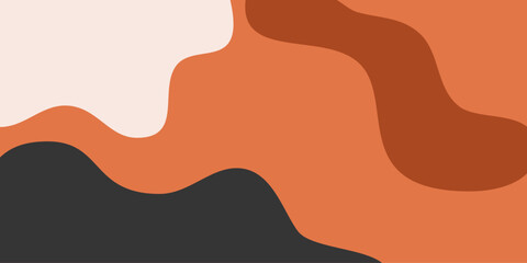Poster - modern abstract orange wavy background. vector design