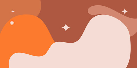Poster - modern abstract orange wavy background. vector design