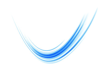 Poster - Wavy transparent curved lines in the form of a blue wave, dynamically flowing sea water in a large set of different contour shapes.	