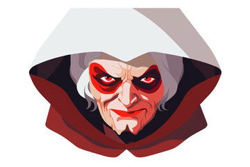 Wall Mural - devil old woman isolated vector style
