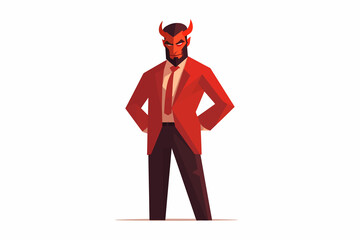 Wall Mural - devil man isolated vector style