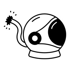 Canvas Print - Get this linear icon depicting an astronaut 