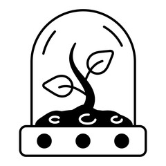 Sticker - Get this linear icon depicting preserved plant 