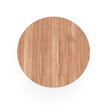 round wooden plate on transparent background