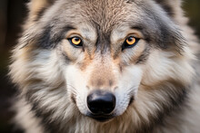 Soulful Wolf Eyes Reflection. Generative AI