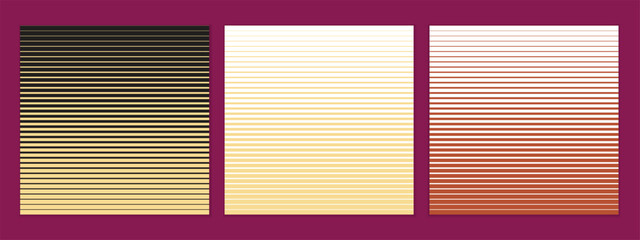Aufkleber - abstract seamless set of horizontal big to small line pattern art perfect for banner poster.