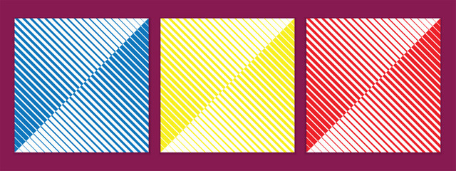 Aufkleber - abstract seamless set of diagonal big to small line pattern art perfect for banner poster.