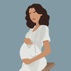 Poster - beautiful pregnant woman