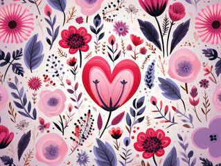 Canvas Print - san valentine pattern background