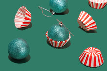 Turquoise Ornaments And Cupcake Liners